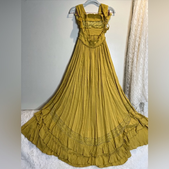 Free People Endless Summer Santa Maria Crochet Inset Beach Maxi Dress - Picture 6 of 6